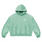 Unisex vintage-look boxy fleece-hoodie