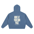 Unisex Waffle Boxy Full Zip Hoodie
