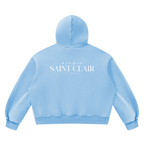 Unisex vintage-look boxy fleece-hoodie