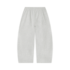 Joggingbroek met wafelpatroon en wijd uitlopende pijpen