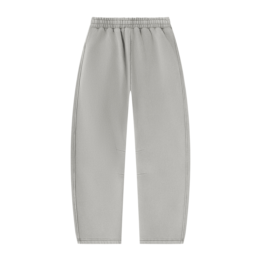 Unisex Vintage Wash Barrel-Leg Fleece Sweatpants
