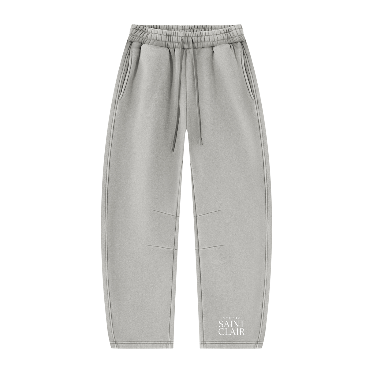 Unisex Vintage Wash Barrel-Leg Fleece Sweatpants