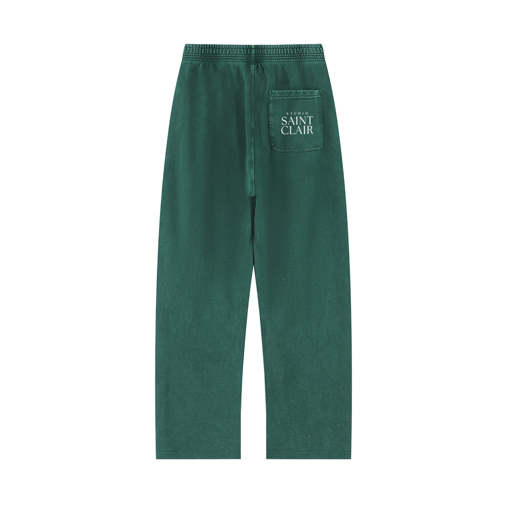 Rechte joggingbroek met ‘mineral wash’-effect