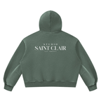 Unisex vintage-look boxy fleece-hoodie