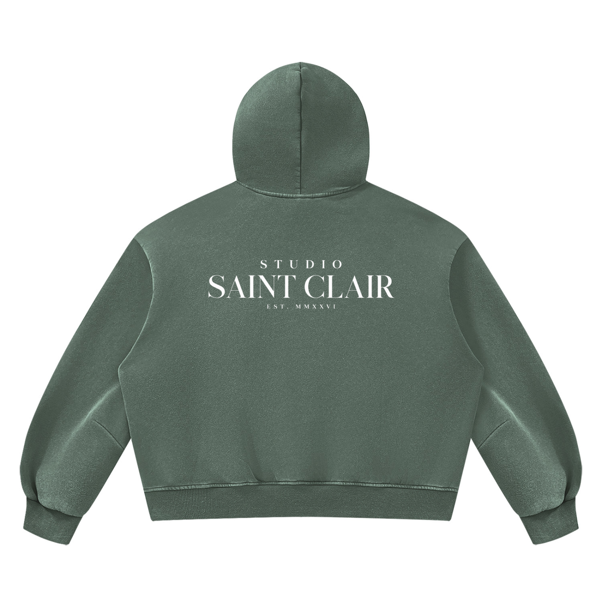 Unisex vintage-look boxy fleece-hoodie