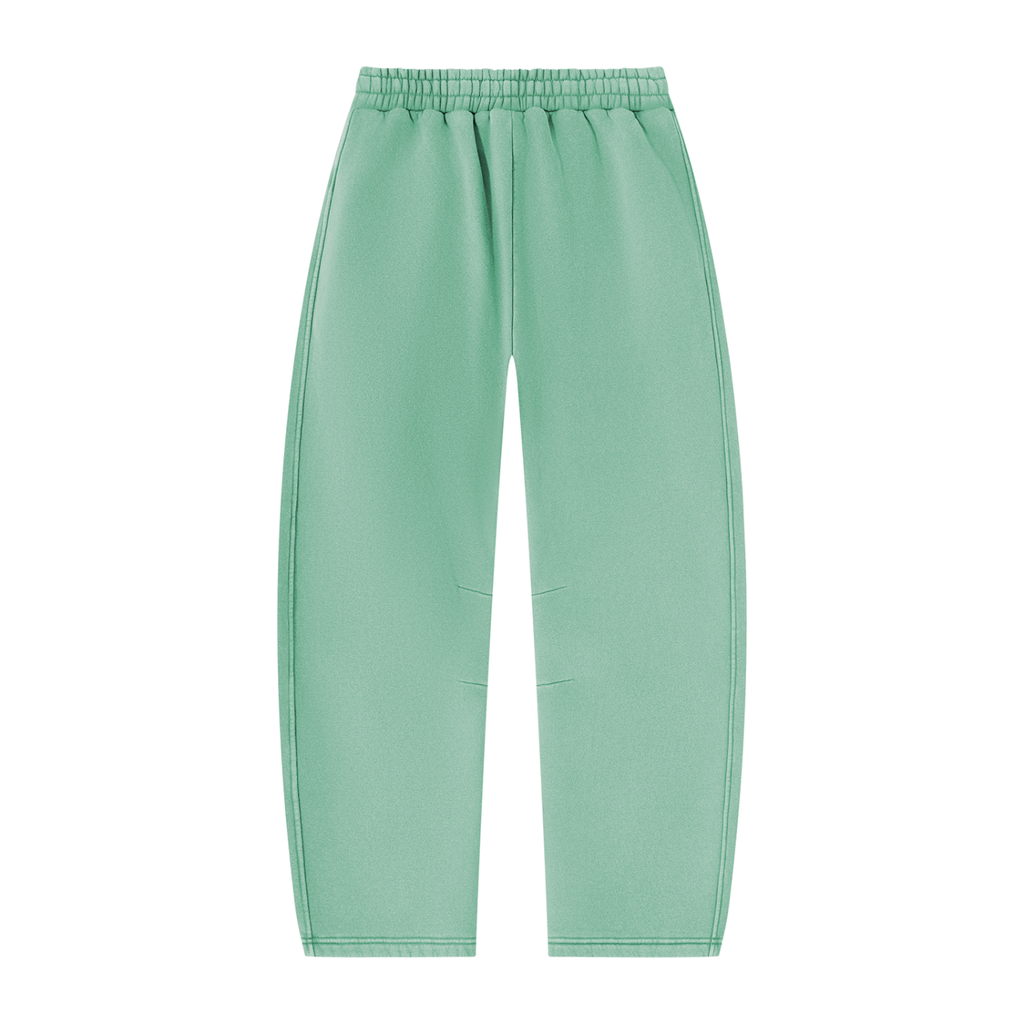 Unisex Vintage Wash Barrel-Leg Fleece Sweatpants