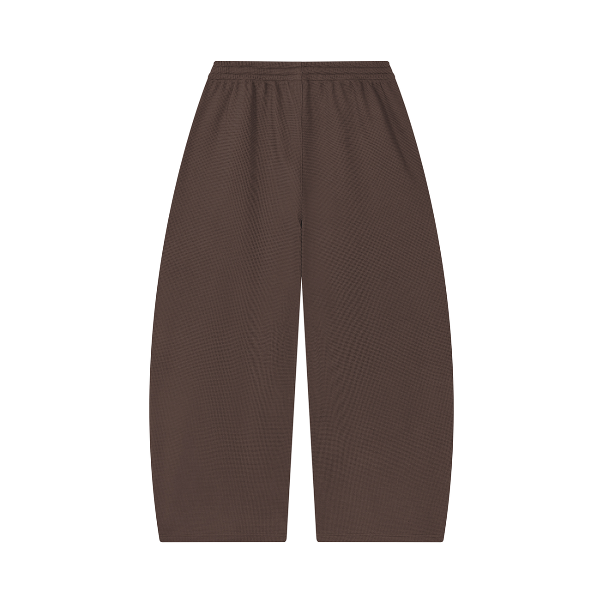 Joggingbroek met wafelpatroon en wijd uitlopende pijpen