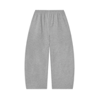 Joggingbroek met wafelpatroon en wijd uitlopende pijpen
