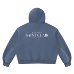 Unisex vintage-look boxy fleece-hoodie