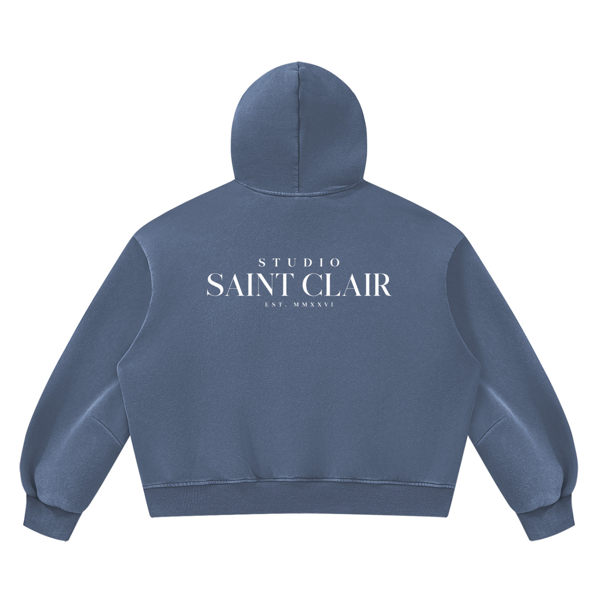 Unisex vintage-look boxy fleece-hoodie