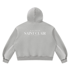 Unisex vintage-look boxy fleece-hoodie