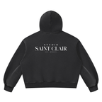 Unisex vintage-look boxy fleece-hoodie