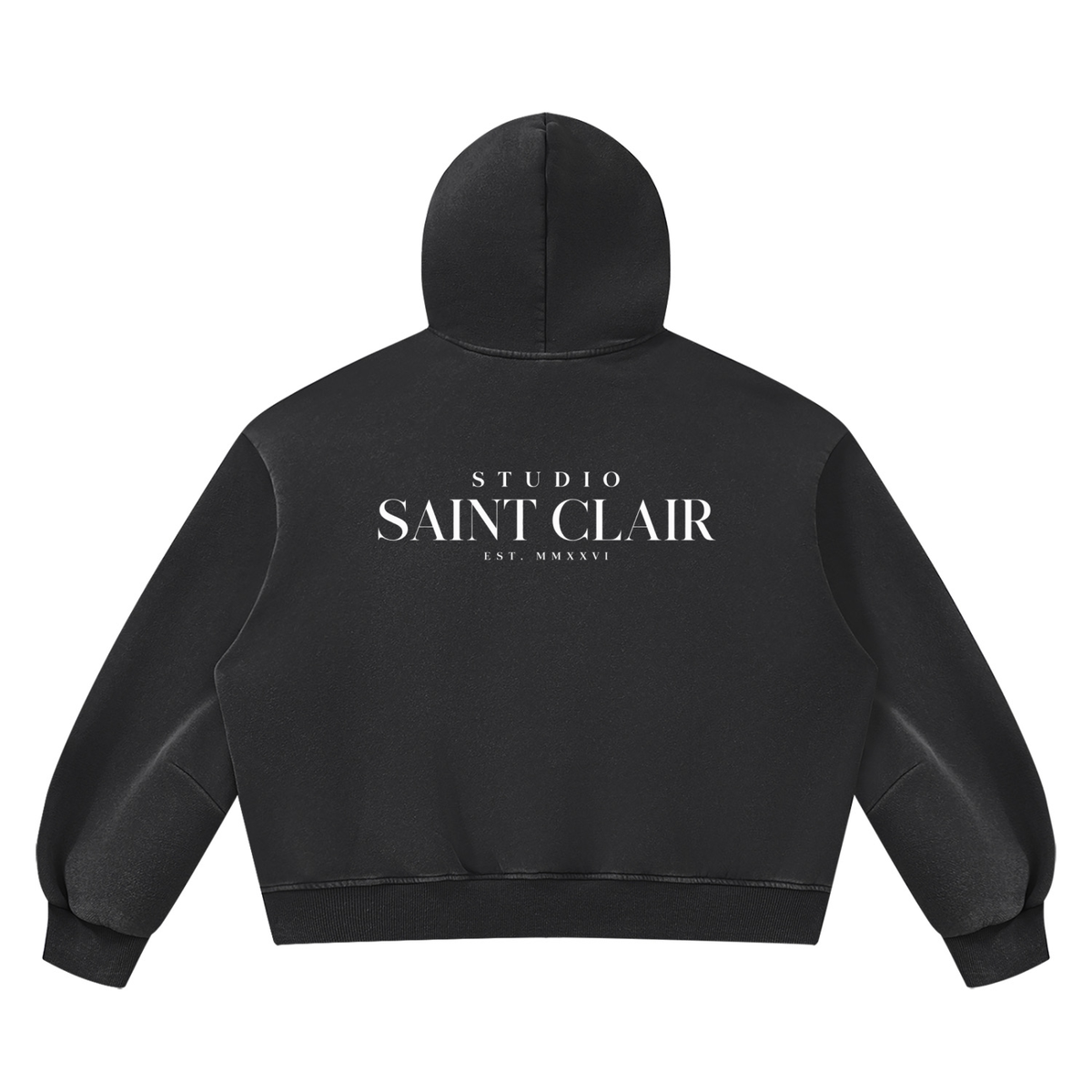 Unisex vintage-look boxy fleece-hoodie