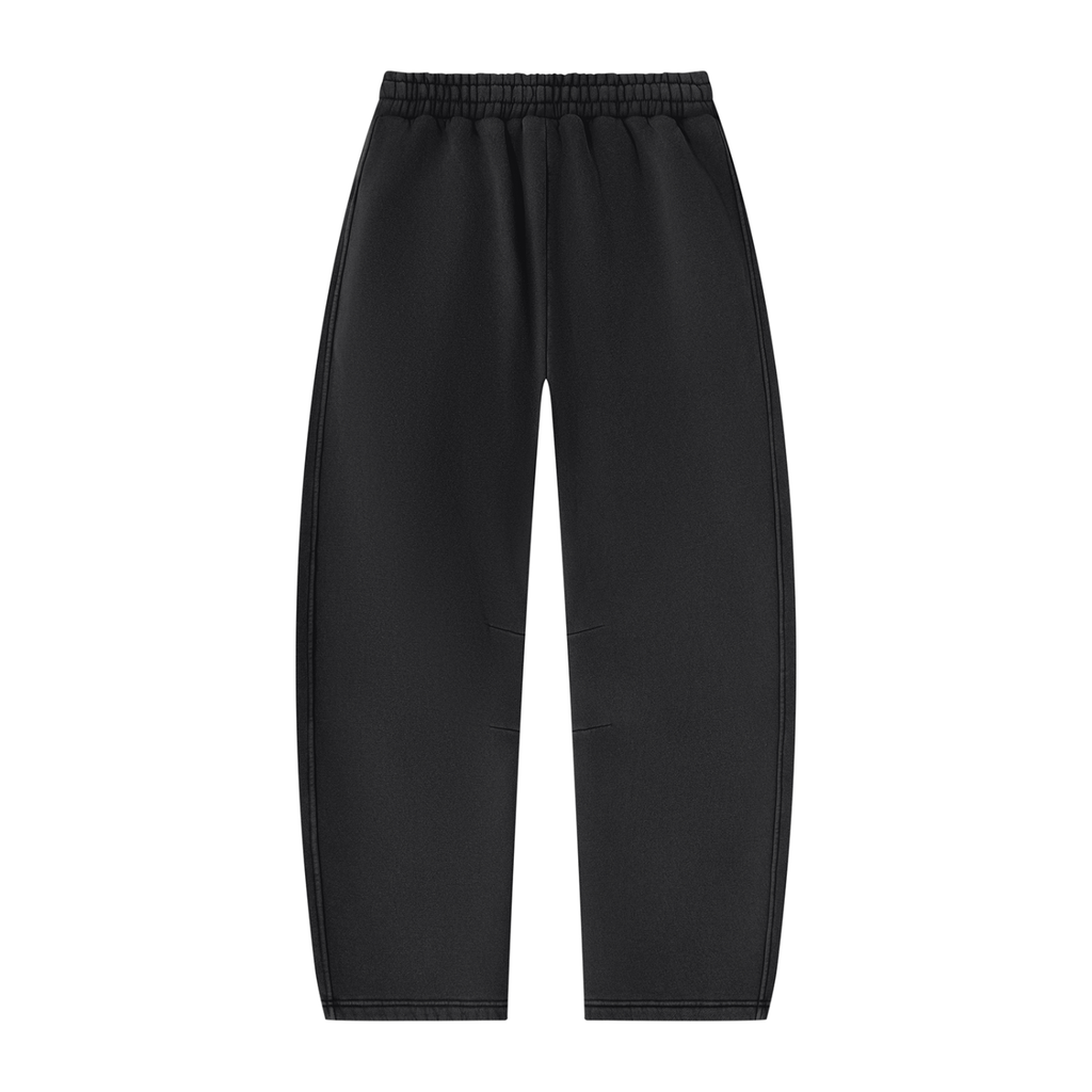 Unisex Vintage Wash Barrel-Leg Fleece Sweatpants