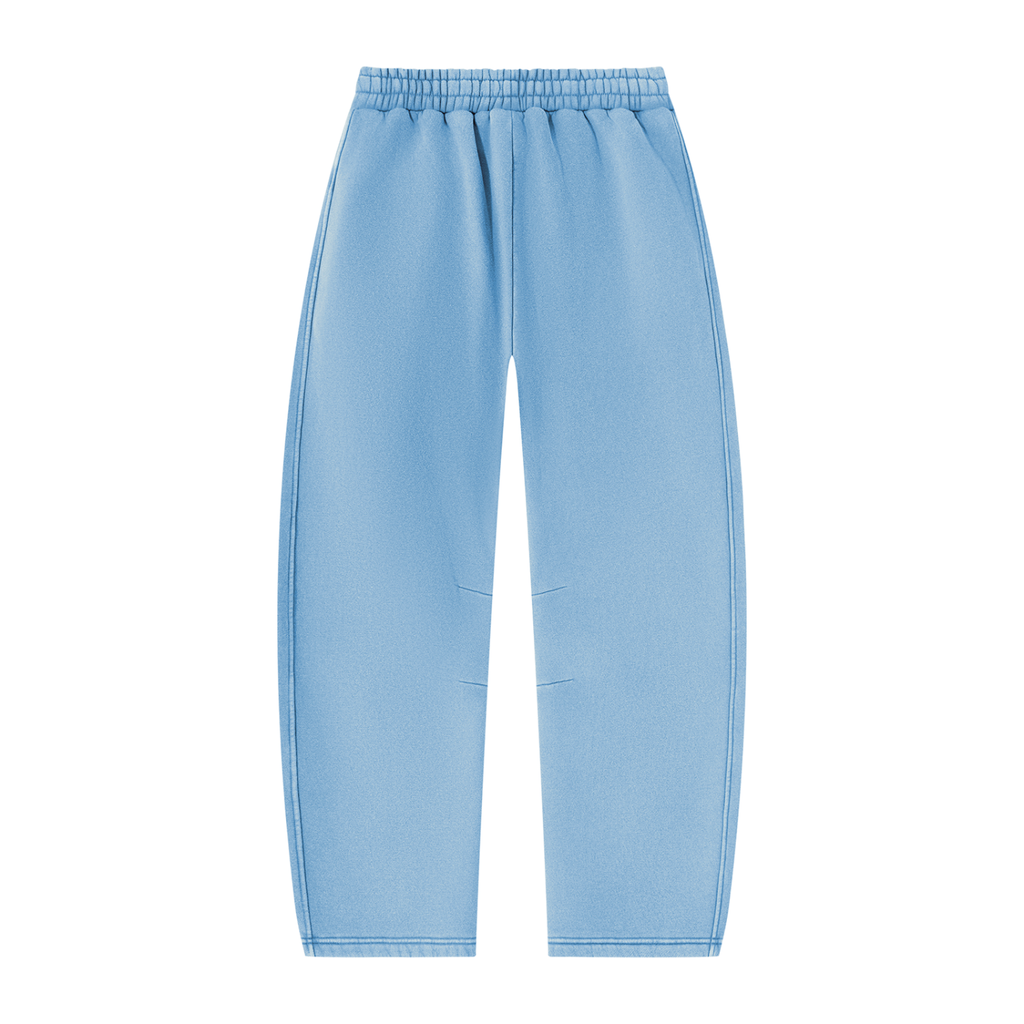 Unisex Vintage Wash Barrel-Leg Fleece Sweatpants