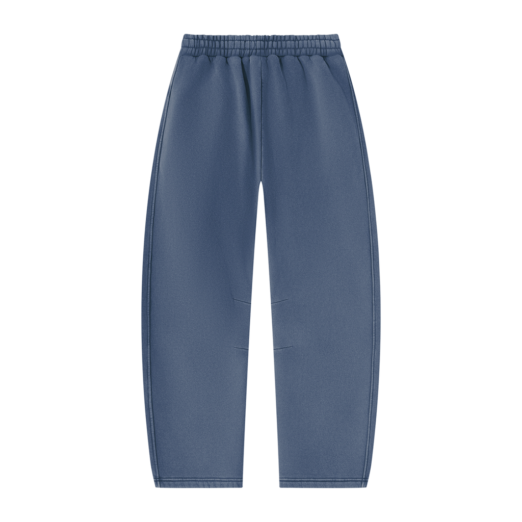 Unisex Vintage Wash Barrel-Leg Fleece Sweatpants
