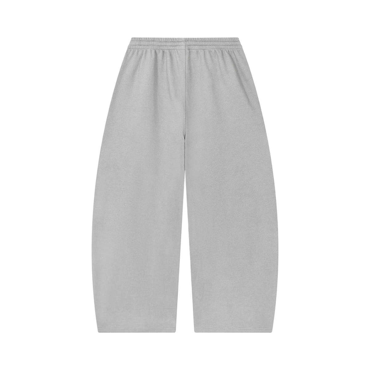 Joggingbroek met wafelpatroon en wijd uitlopende pijpen