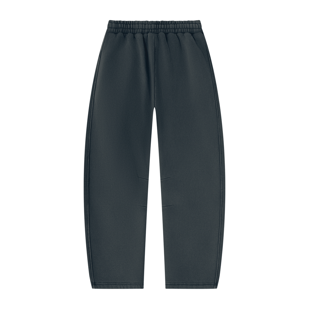 Unisex Vintage Wash Barrel-Leg Fleece Sweatpants