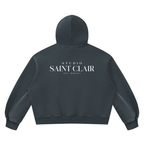 Unisex vintage-look boxy fleece-hoodie