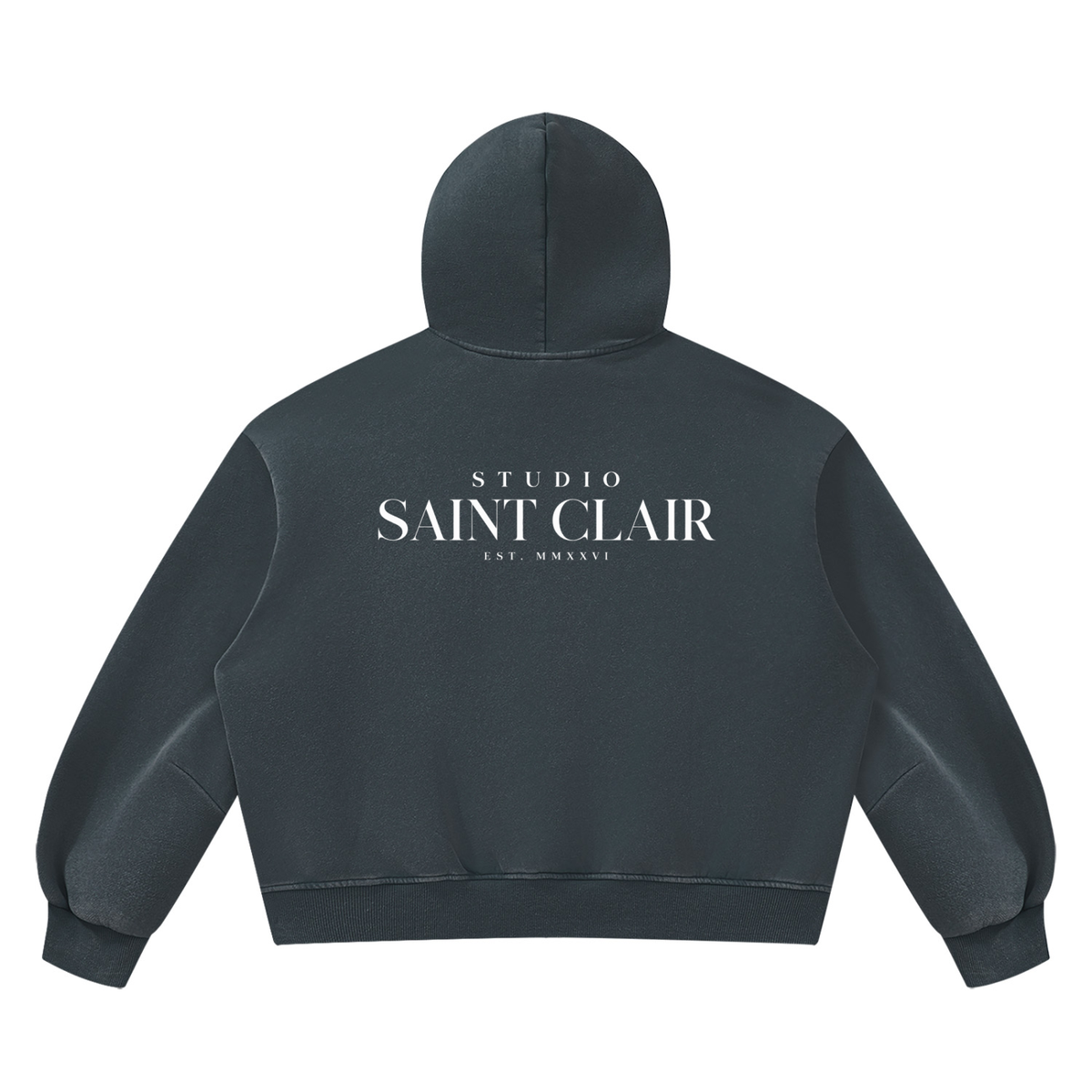 Unisex vintage-look boxy fleece-hoodie