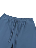 Joggingbroek met wafelpatroon en wijd uitlopende pijpen