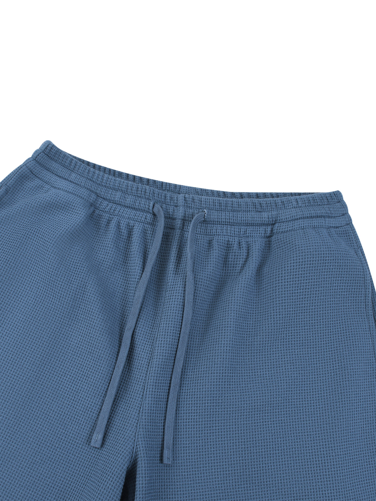Joggingbroek met wafelpatroon en wijd uitlopende pijpen