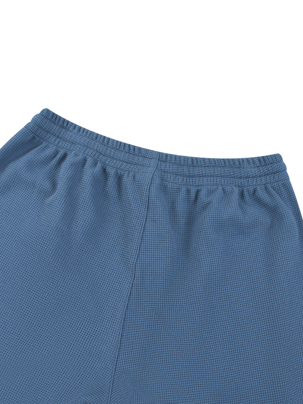 Joggingbroek met wafelpatroon en wijd uitlopende pijpen