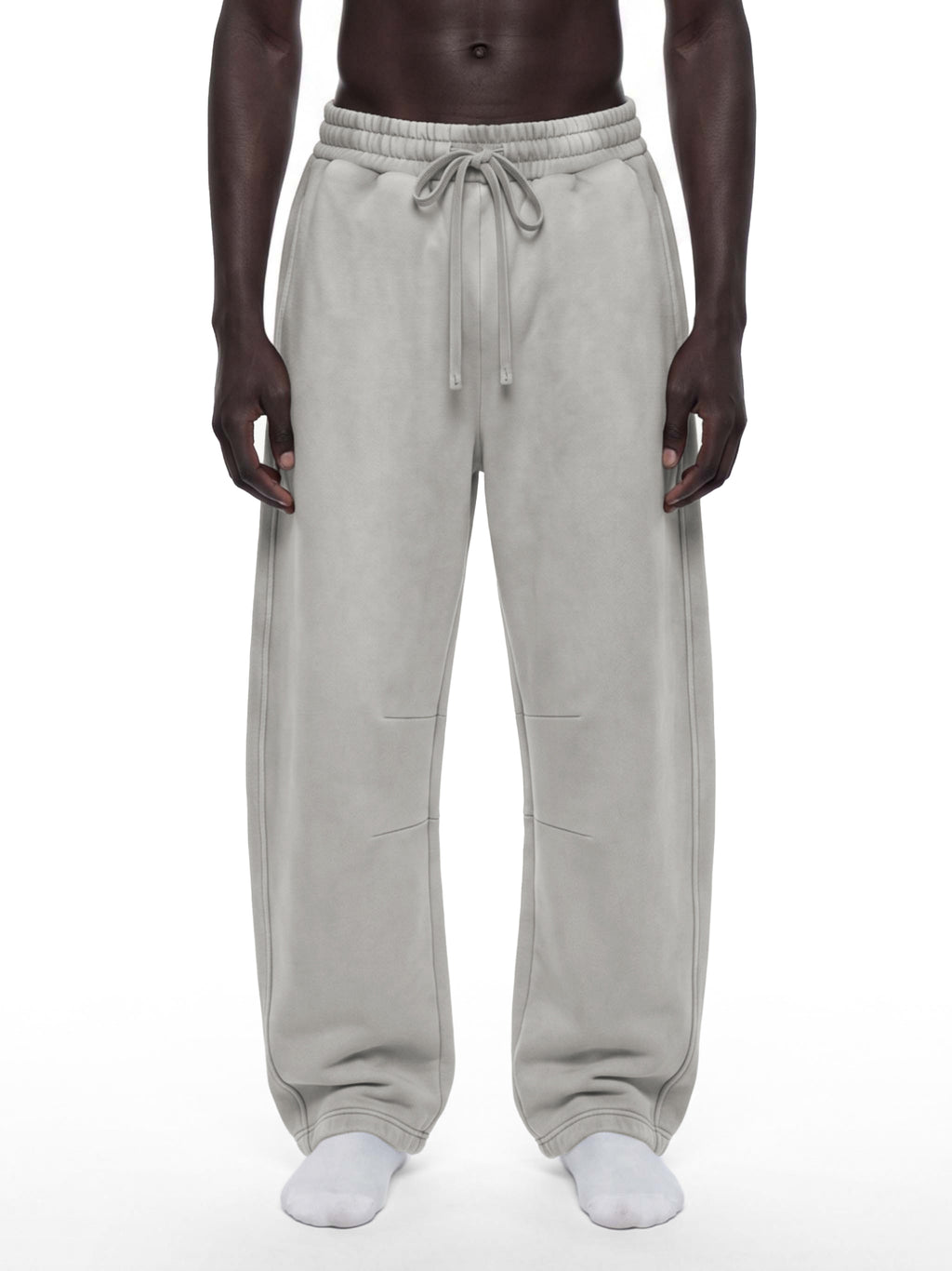Unisex Vintage Wash Barrel-Leg Fleece Sweatpants