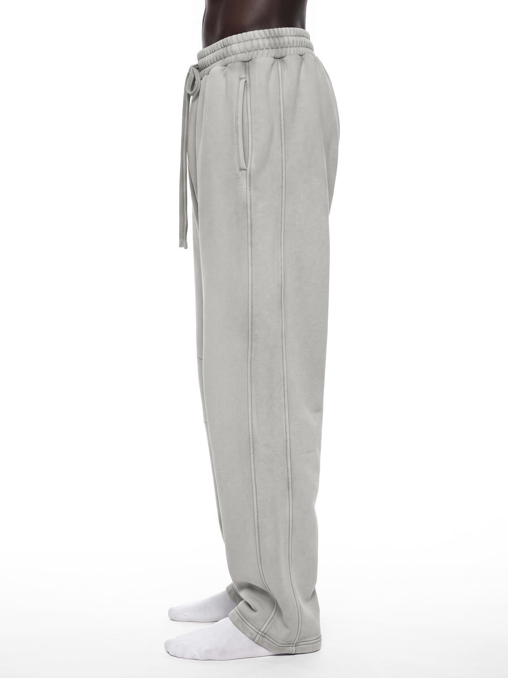 Unisex Vintage Wash Barrel-Leg Fleece Sweatpants