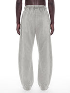 Unisex Vintage Wash Barrel-Leg Fleece Sweatpants